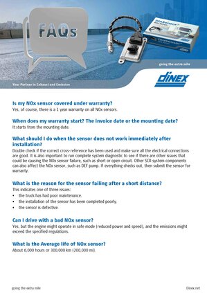 FAQ - Dinex NOx sensors