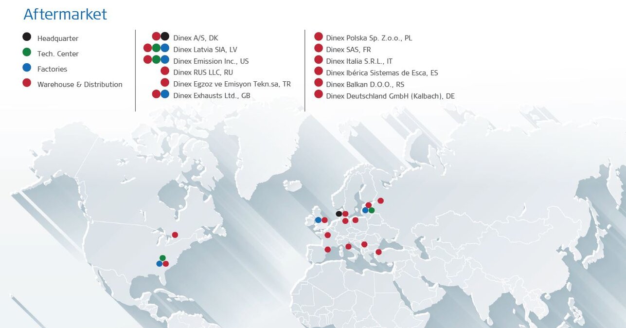 Dinex aftermarket locations