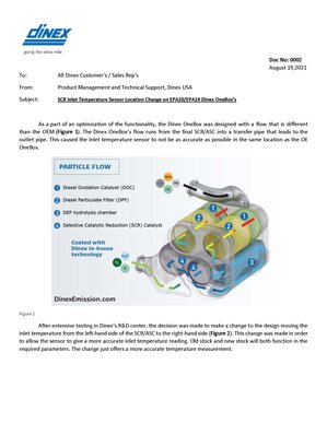 OneBox Inlet Temperature Sensor Bulletin