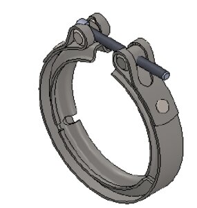 Heavy Duty V-Clamp for Dennis, Ø=76.1 / L=20, INOX