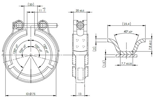 V-Clamp for DAF