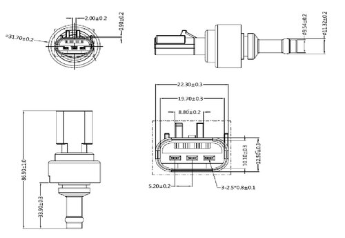 Pressure Sensor for Detroit Diesel