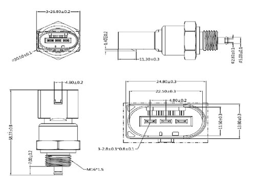 Pressure Sensor for Detroit Diesel