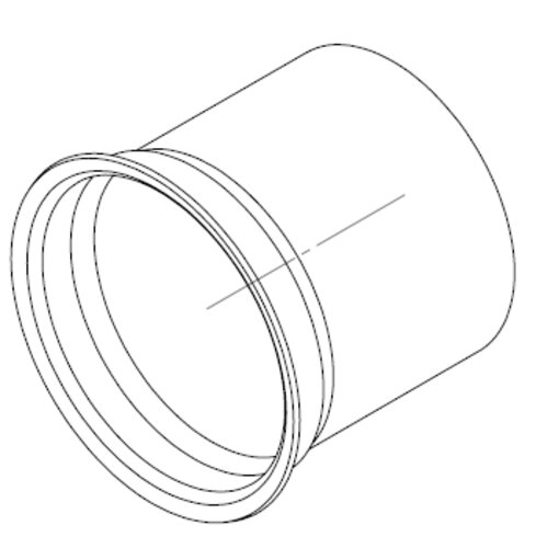 Pipe Connection Female, Ø=101.6 / L=100 mm, INOX