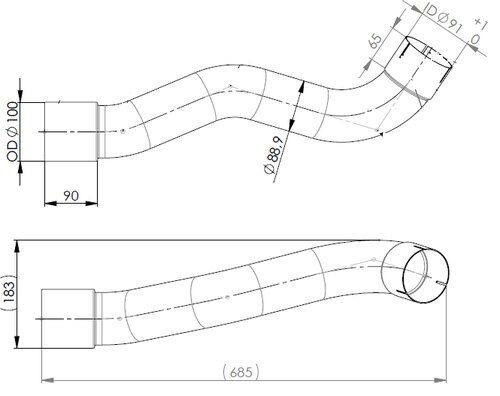 Pipe for Mercedes