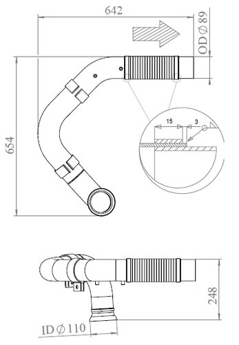 TUBE AVANT-MERCEDES-940.490.1419