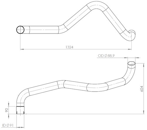 Pipe for Mercedes