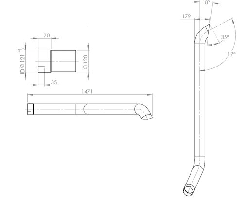 Pipe for Mercedes