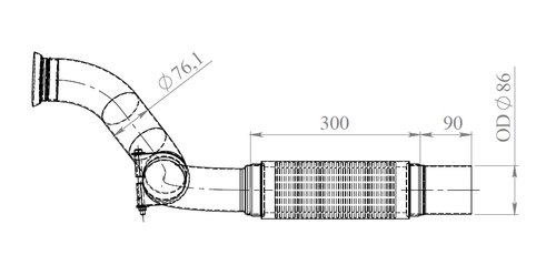 Pipe for Mercedes