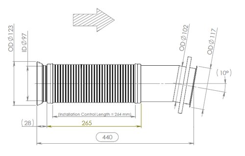 TUBE AVANT-MERCEDES-628.490.3319