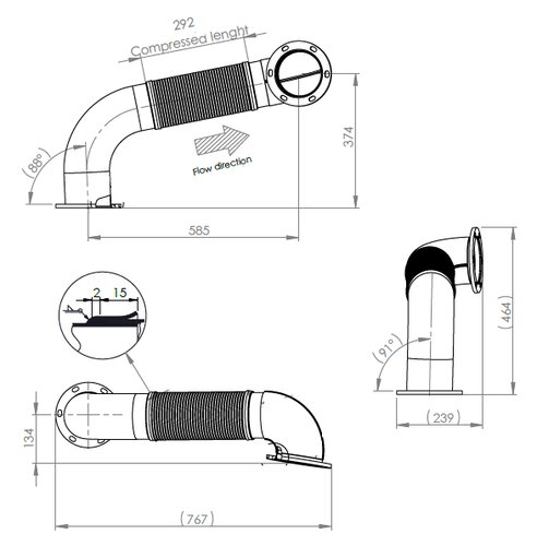 Pipe for Mercedes, E-line