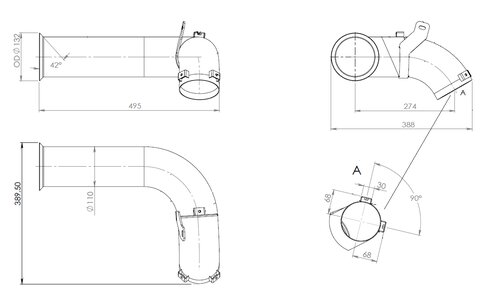 Pipe for Renault/Volvo