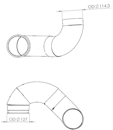 Exhaust Pipe for Scania, E-line