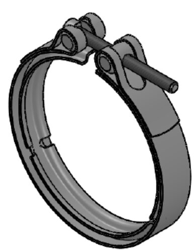 Heavy Duty V-Clamp, Ø=88.9 / L=20, INOX