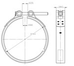 Heavy Duty V-Clamp, Ø=88.9 / L=20, INOX