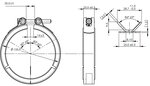 Heavy Duty V-Clamp for Volvo, Ø=114.3 / L=25, INOX