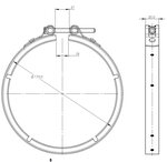 Heavy Duty V-Clamp, Ø=152.2 / L=20, INOX