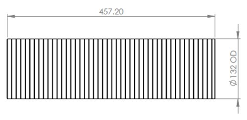 Flex Pipe Ø=5", L=18", SS