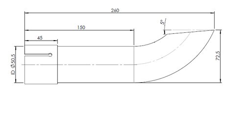 TUBE UNIVERSEL-TAIL  ID50 L=260 TAIL  ID50 L=26