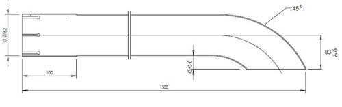 TUBE-UNIVERSEL-TUBE STAINLESS 1500/ 76MM ID