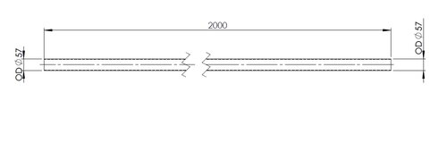 Exhaust Pipe, OD=57 / L=2000, SPD