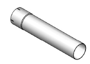 Extension Pipe, OD/ID= 120/121 / L=600, ALU