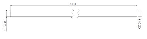 Exhaust Pipe, OD=48 / L=2000, SPD