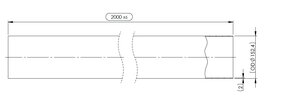 Exhaust Pipe, OD=152.4 / L=2000, SPD