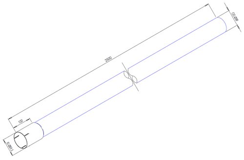 PIPE STAINLESS L=2500/ 89,5MM ID