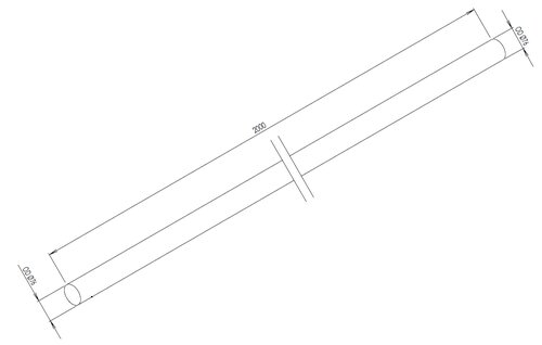 Exhaust Pipe, OD=76 / L=2000, ALU