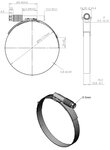 CT Band Clamp for MAN, Ø=95-117 / L=15.8 mm, INOX