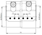 FlexFit Clamp, Ø=50-55 / L=75 mm, INOX