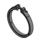 Heavy Duty V-Clamp, Ø=127 / L=20, INOX