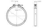 Heavy Duty V-Clamp, Ø=127 / L=20, INOX