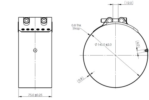 FlexJoiner Clamp, Ø=157.5 / L=75 mm, ALU