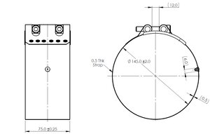 FlexJoiner Clamp, Ø=157.5 / L=75 mm, INOX