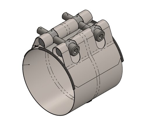 FlexJoiner Clamp, Ø=77.1 / L=75, ALU