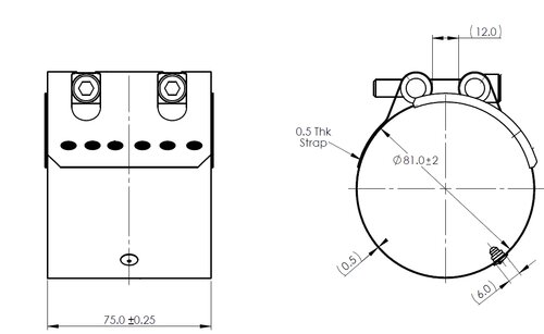 FlexJoiner Clamp, Ø=77.1 / L=75, INOX