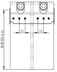 ButtFit Flat Clamp, Ø=101.6 / L=75 mm, INOX