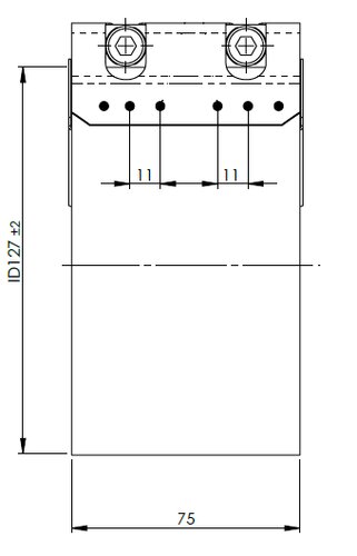 ButtFit Flat Clamp, Ø=127 / L=75 mm, INOX