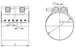 ButtFit Flat Clamp, Ø=76.2 / L=75 mm, ALU