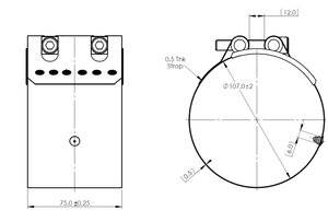 FlexJoiner Clamp, Ø=102.7 / L=75 mm, INOX