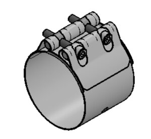 FlexJoiner Clamp, Ø=88.9 / L=75 mm, INOX