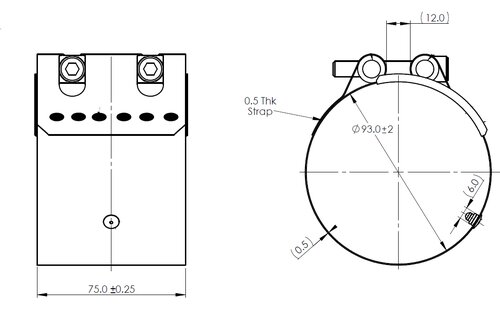 FlexJoiner Clamp, Ø=88.9 / L=75 mm, INOX