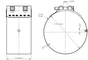 FlexJoiner Clamp, Ø=132 / L=75, INOX