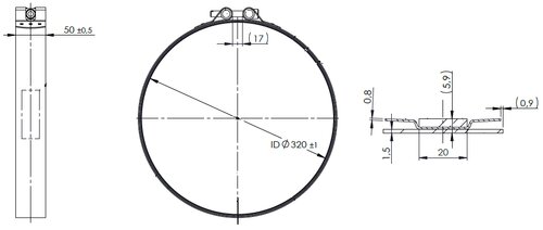 DinFit Clamp ID=320mm, OD=330mm