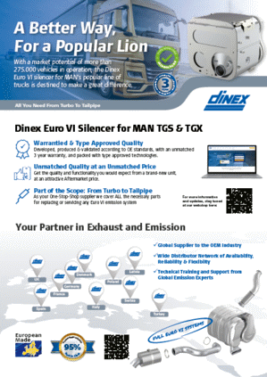 Updated design for DAF CF & XF DPF