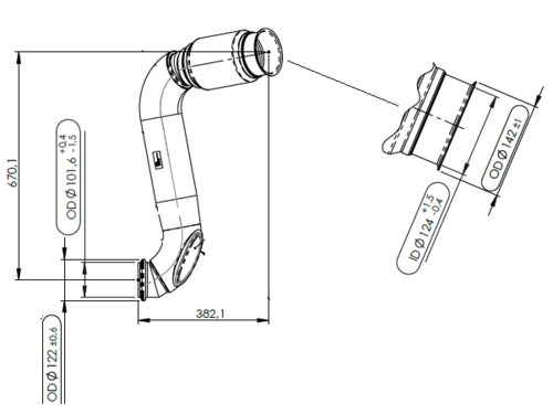 Flex pipe for Volvo