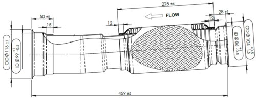 Pipe w. Bellow for Peterbilt