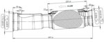 Pipe w. Bellow for Peterbilt